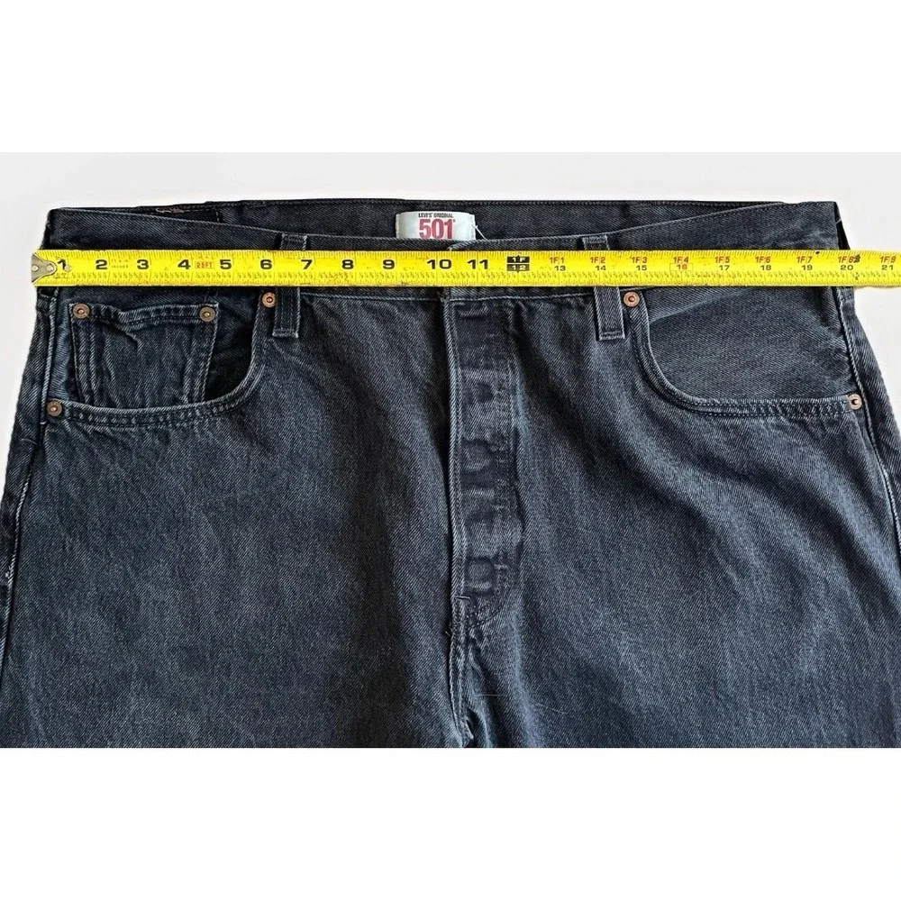 Levi's‎ 501 Original Fit Jeans Button Fly Iconic Straight Leg Black Men's 40x34